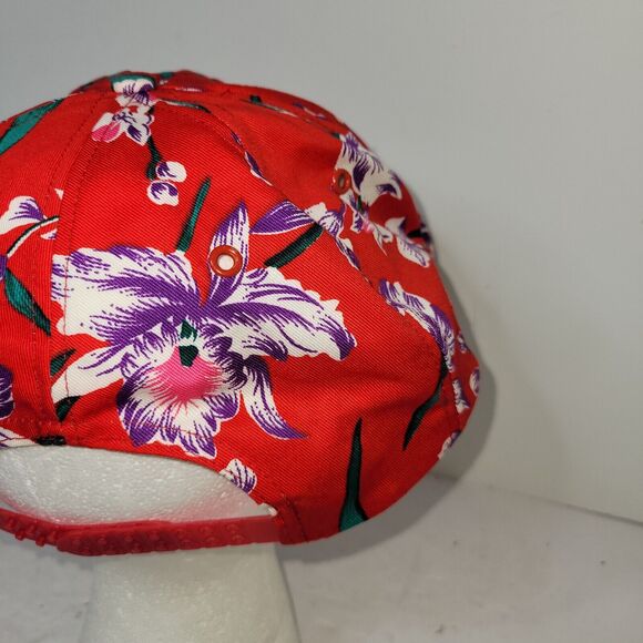 Vtg Freightliner Hat Cap Red Trucker Snapback Truck San Sun Retro 80s 90s Floral - Picture 6 of 16